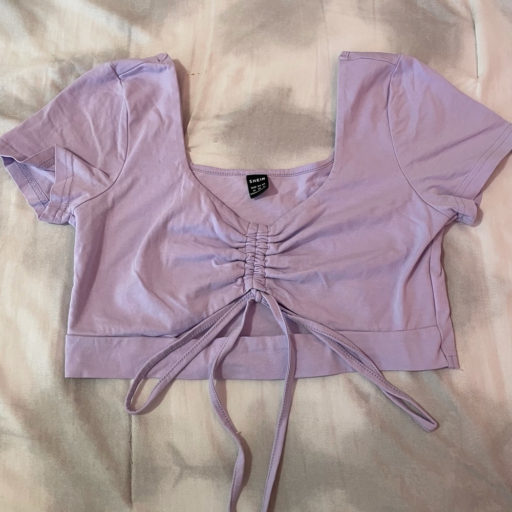 Purple crop top